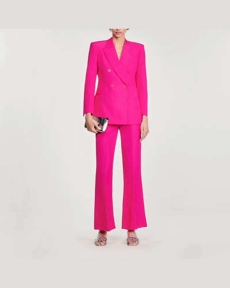 Sandro Jacke mit doppelreihiger Knopfleiste Fushia