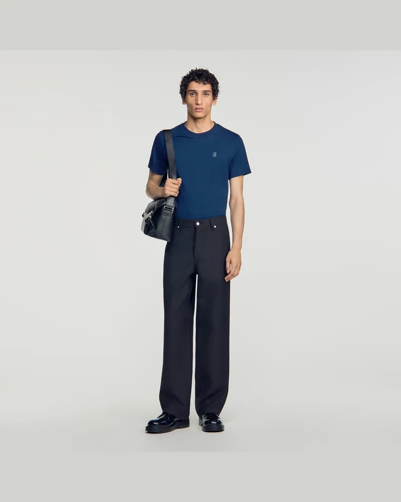 Sandro Gerade geschnittene 5-Pocket-Hose Schwarz
