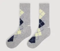 Argyle-Socken mit Strassbesatz