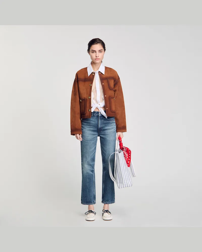 Sandro Verwaschene Jeans Jeansblau