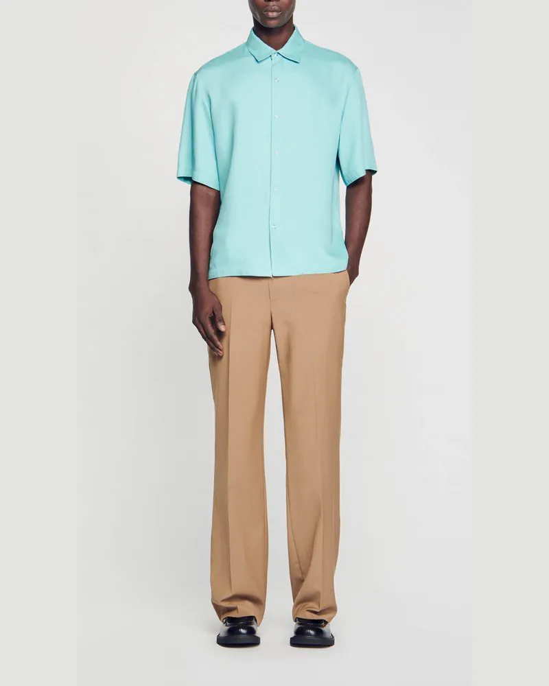 Sandro Geknöpftes Hemd Wasser-grün