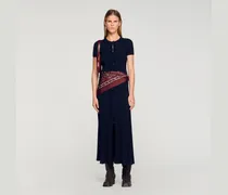 Langes Strickkleid