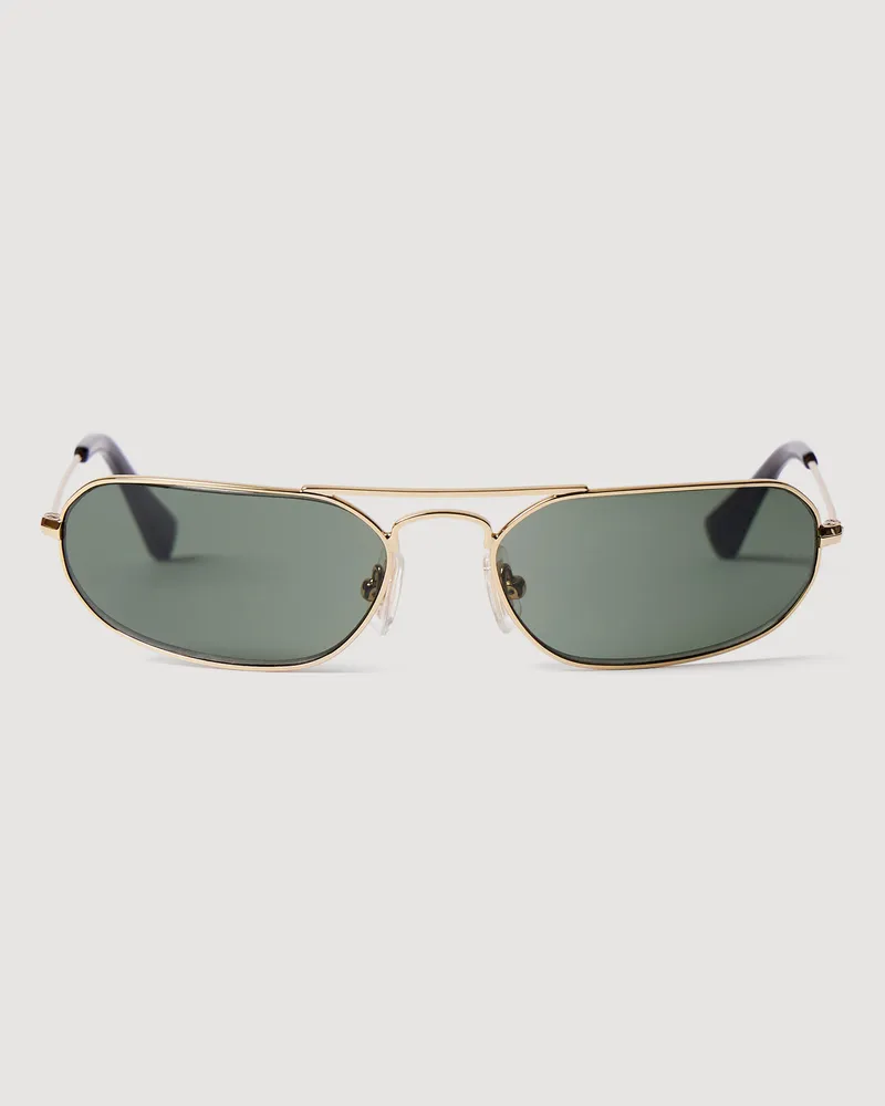 Sandro Lunettes de soleil ovales en métal Gold