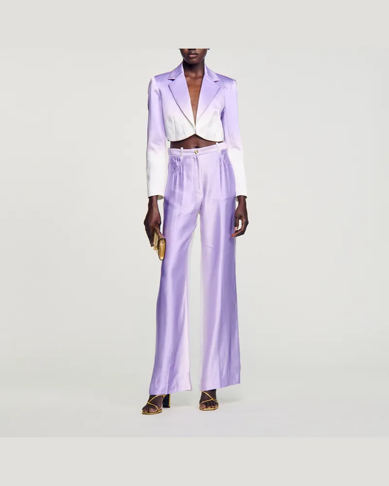 Sandro Kurzer Blazer Ecru