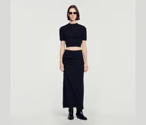 Kurzer Woll-Kaschmir-Pullover
