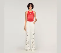 Weite bestickte Jeans