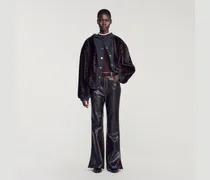 Blouson aus Kunstfell und Strick
