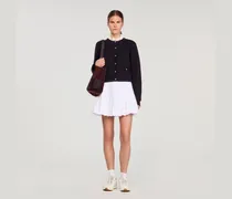 Cardigan mit abnehmbarem Volant