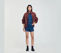 Oversize-Lederblouson