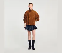 Oversize-Wildlederjacke