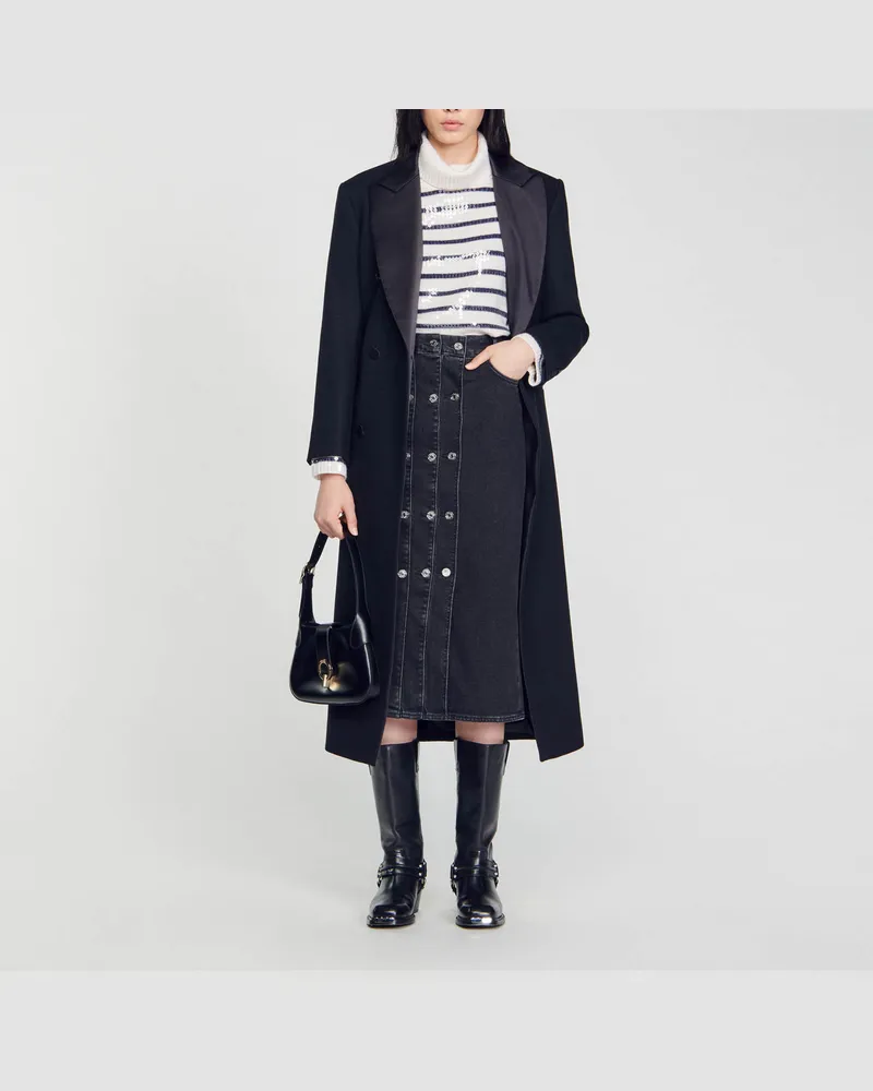 Sandro Jeansrock Schwarz