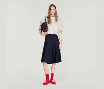Lange Wollshorts mit Falten