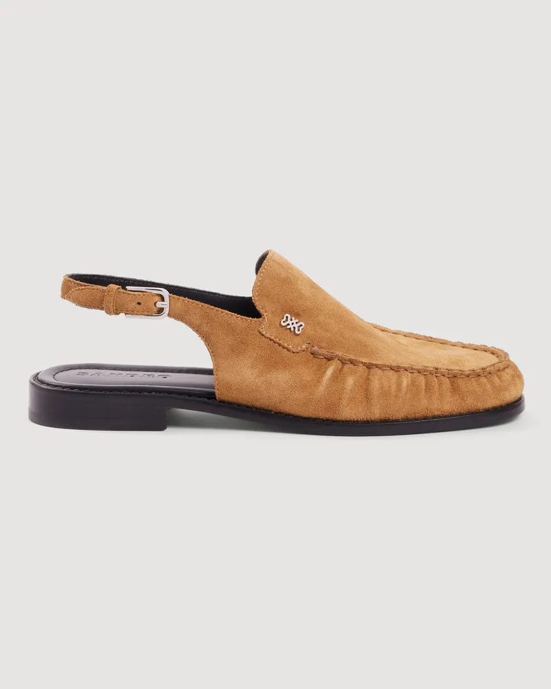Sandro Mokassins aus Veloursleder Beige