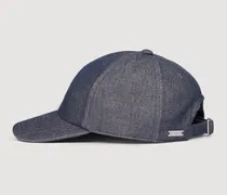 Denim-Kappe mit Logo