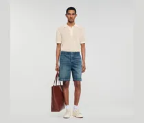 Elastische Denim-Shorts