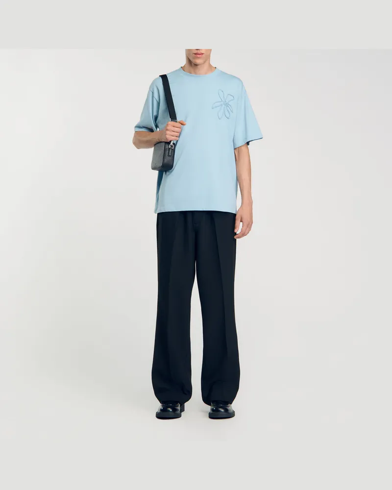 Sandro Oversize-T-Shirt mit Blumenmuster Baby