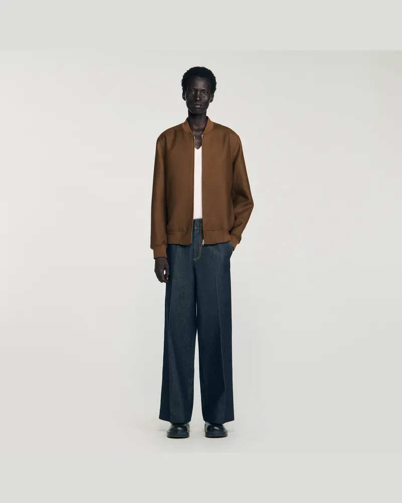 Sandro Blouson mit Reißverschluss Tabak