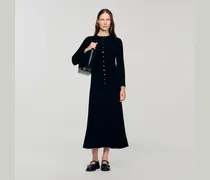 Langes Kleid aus Strukturstrick