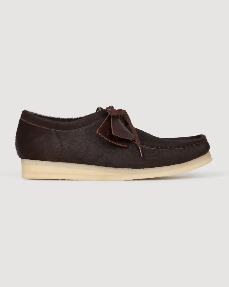 Sandro Derbys Wallabee mit Ponyfell-Optik Schokolade