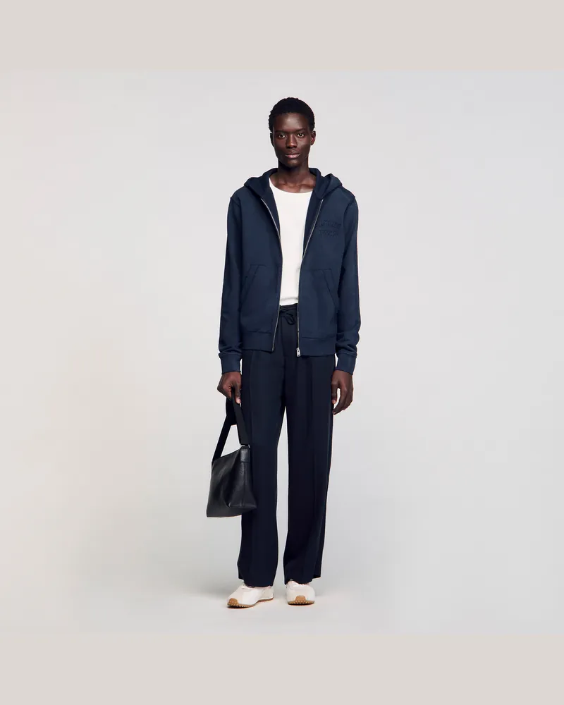 Sandro Sweatshirt mit Patch Marine
