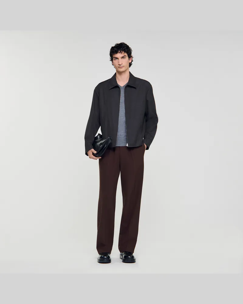 Sandro Jacke aus technischem Material Dark