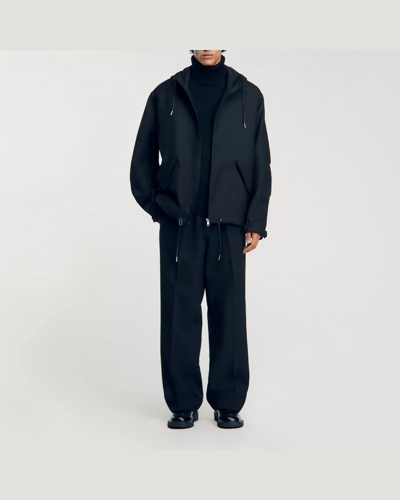 Sandro Oversize-Blouson Schwarz