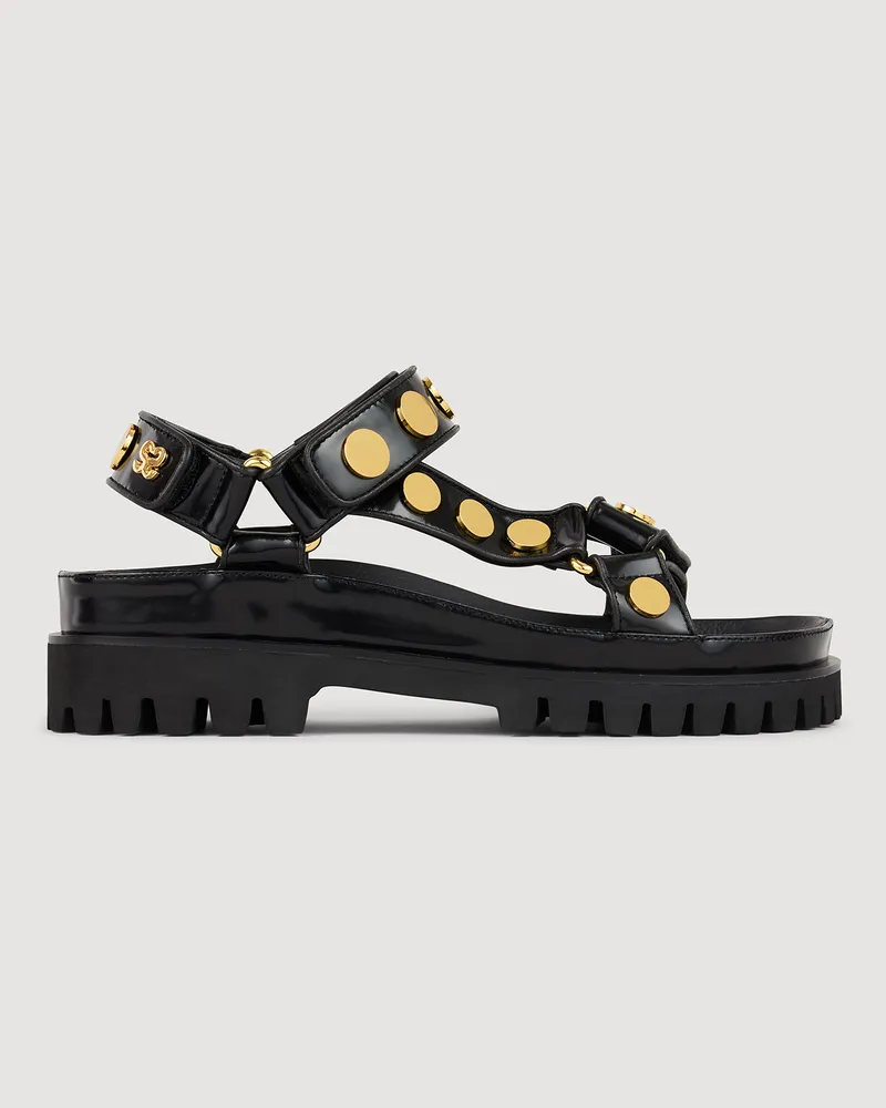 Sandro Sandalen mit Profilsohle und Nieten Schwarz