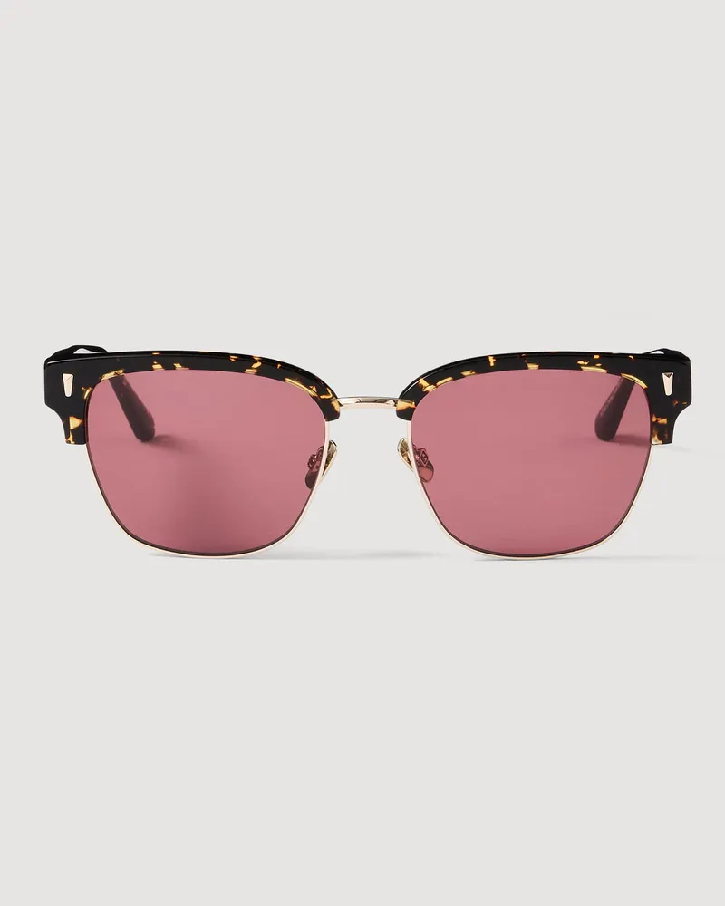 Sandro Acetat-Sonnenbrille mit Logo Dunkel-braun