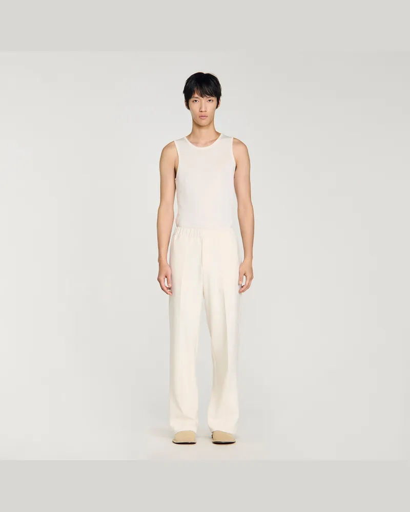 Sandro Weite Hose Ecru