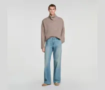 Weite Jeans im Washed-Look