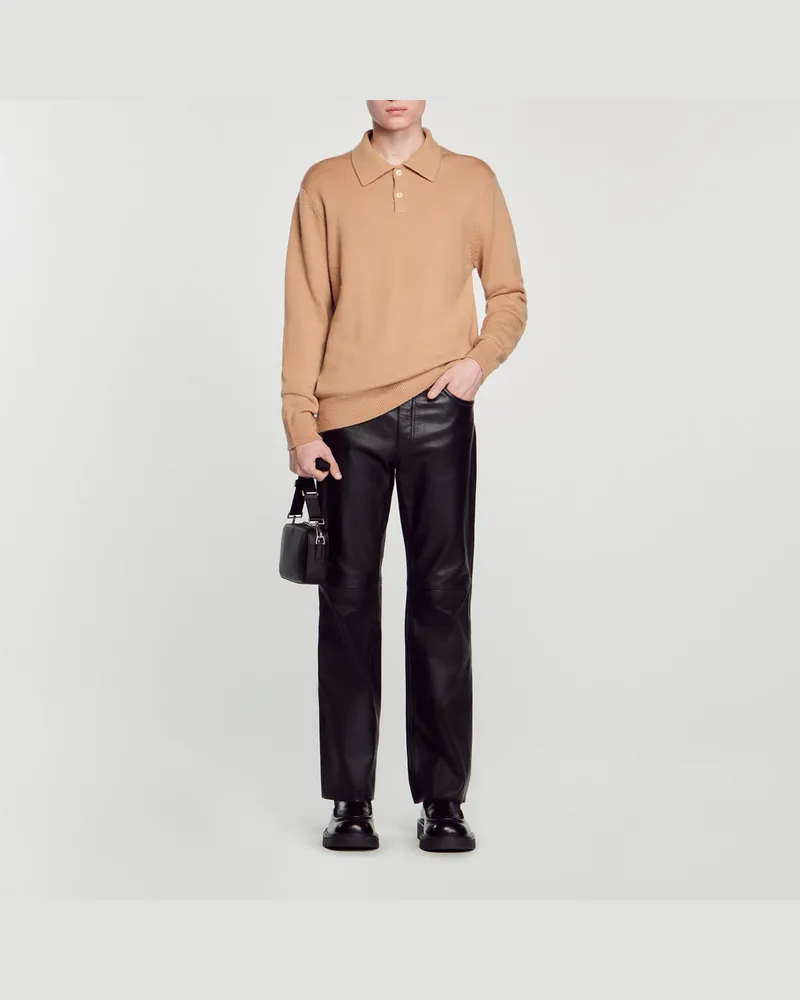 Sandro Polo aus Wolle und Kaschmir Kamel