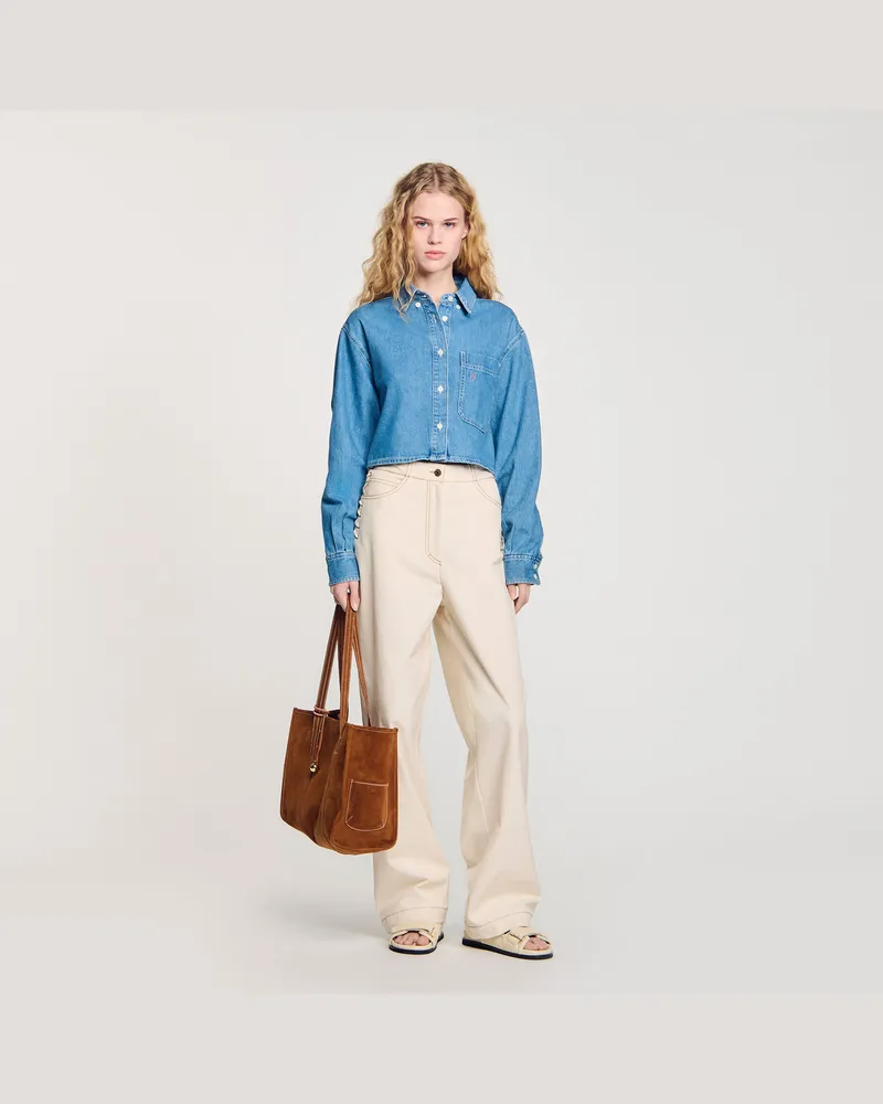 Sandro Jeans mit Schnürbändern Sand