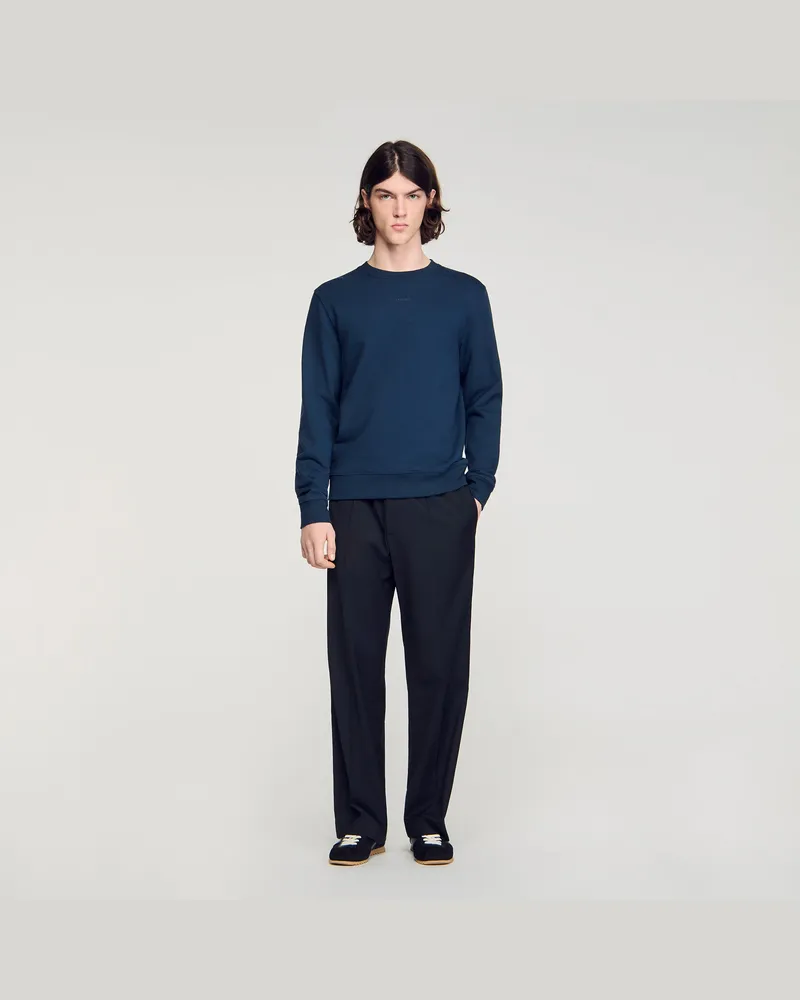 Sandro Logo-Sweatshirt Marine