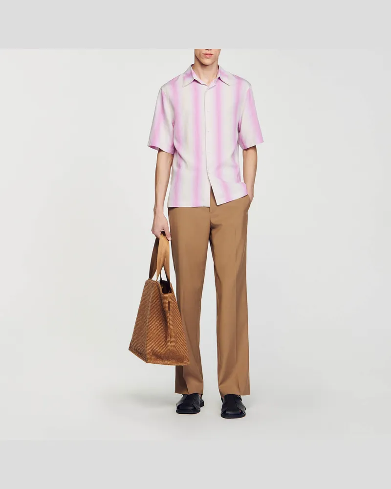 Sandro Hemd mit Streifen Rosa