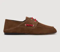 Segelschuhe aus Veloursleder