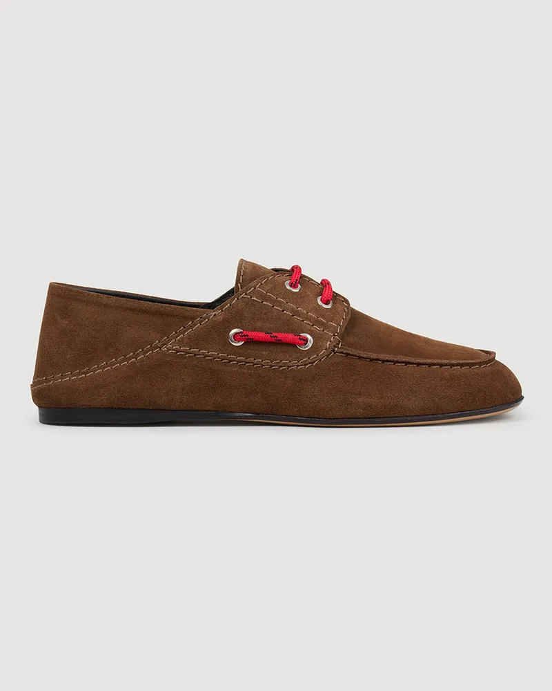 Sandro Segelschuhe aus Veloursleder Braun