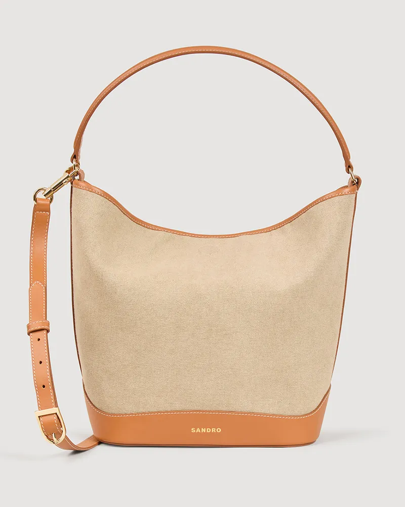 Sandro Beuteltasche TANGOSO aus Leinen Beige