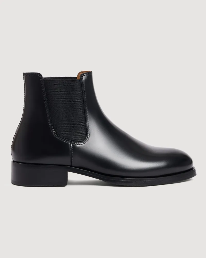 Sandro Chelsea-Boots aus Glattleder Schwarz
