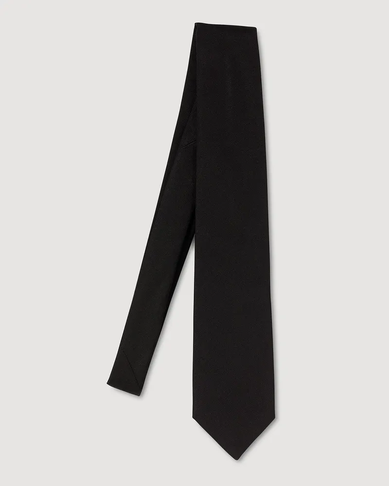 Sandro Krawatte aus Seidenjacquard Schwarz