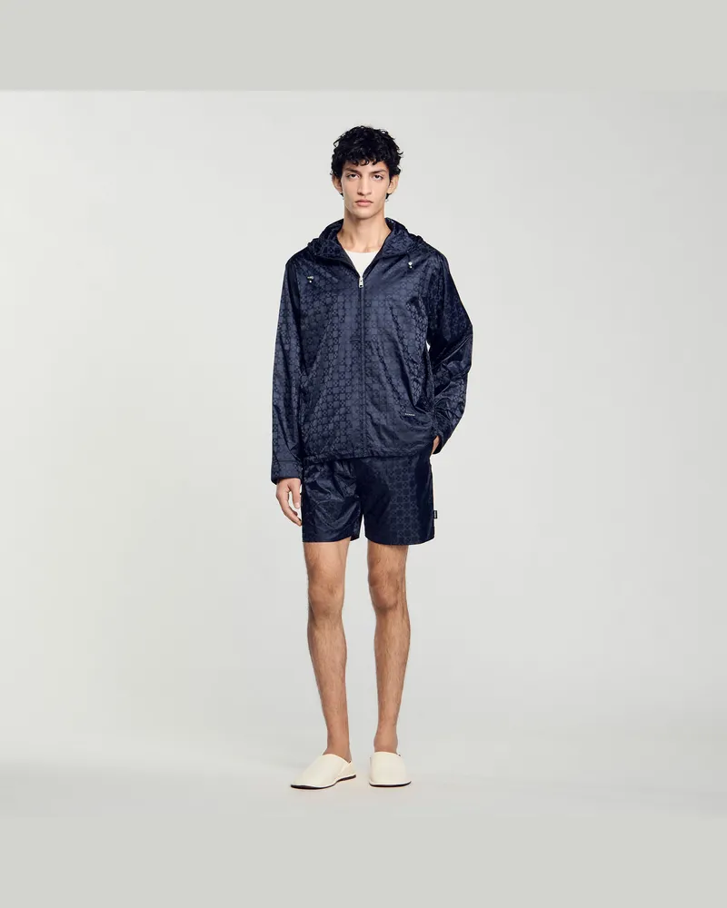 Sandro Nylonjacke Square Cross Midnight