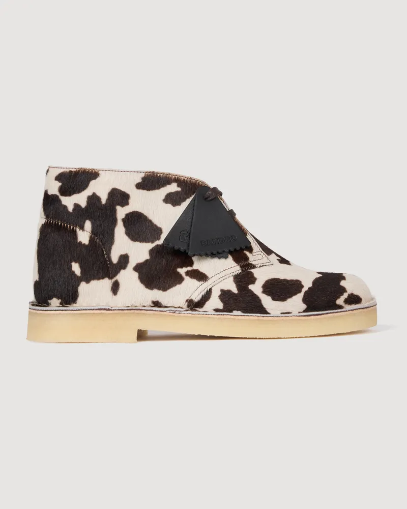 Sandro Desert Boots mit Animal-Print Brown