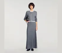 Langes Kleid im 2-in-1-Look