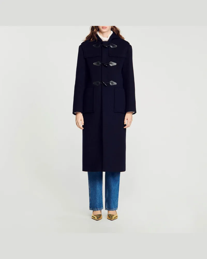 Sandro Langer Dufflecoat Marineblau