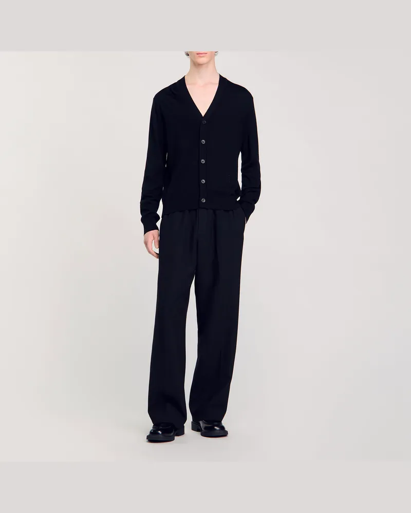 Sandro Cardigan en laine Schwarz