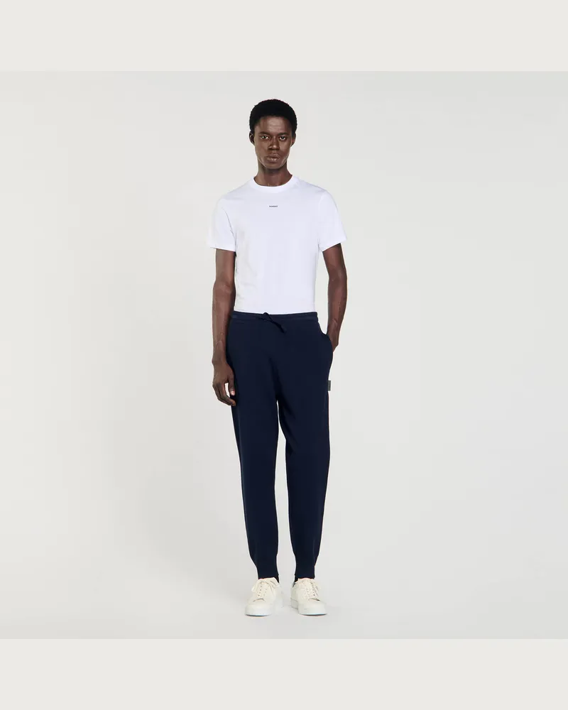 Sandro Jogginghose aus Strick Marine