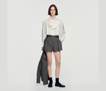 Wollshorts mit Hahnentrittmuster