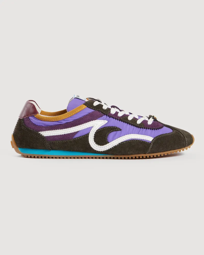 Sandro Light Wave Sneaker im Materialmix Violett