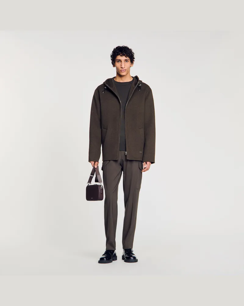 Sandro Windjacke mit Kapuze Kaki