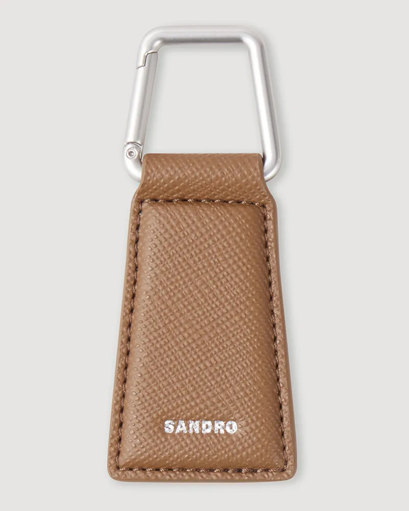 Sandro Schlüsselanhänger rekonstituiertes Leder Braun
