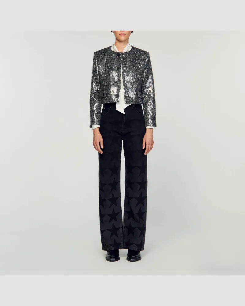 Sandro Kurze Blazer Schwarz